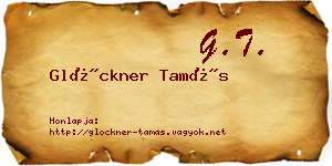 Glöckner Tamás névjegykártya
