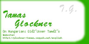 tamas glockner business card
